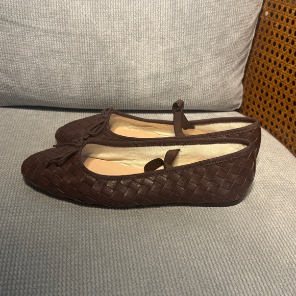 LOEFFLER RANDALL Leonie Espresso Woven Ballet Flat - Picture 5 of 7